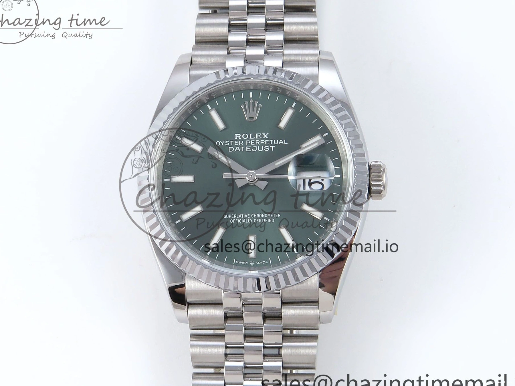 0503 DateJust 36 126234 QF+ 1:1 Best Edition 904L Steel Green Stick Dial on SS Jubilee Bracelet VR Soft 925